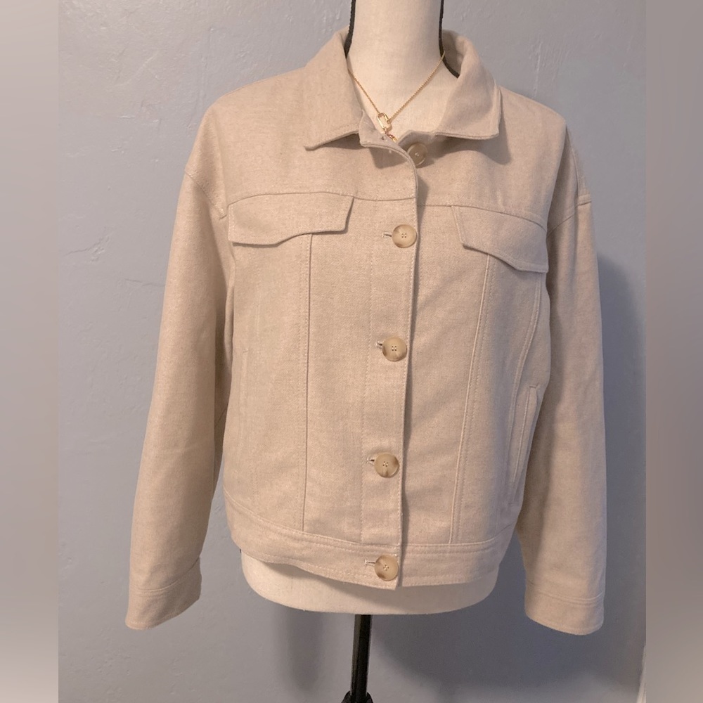 Mango Chaqueta cropped wool jacket - Picture 2 of 10